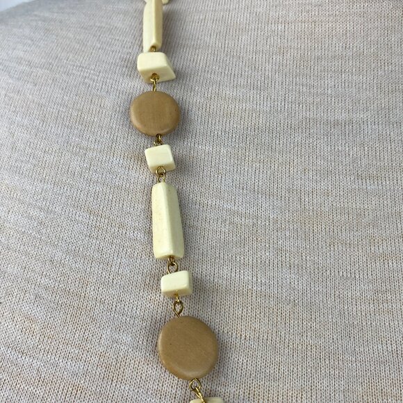 Vintage Ox Bone Link Necklace 32" - Picture 3 of 10